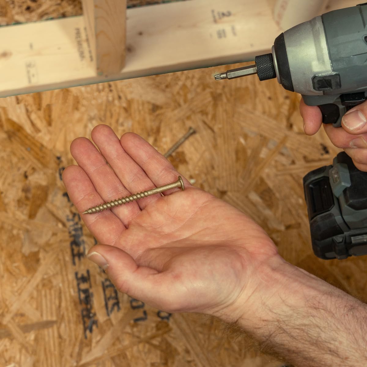 Power Pro 150 viti per cornici (#30,5 x 10,2 cm) | Viti per legno a testa ottimizzate a stella | Elementi di fissaggio esterni rivestiti in resina epossidica multistrato | Approvato dal codice di