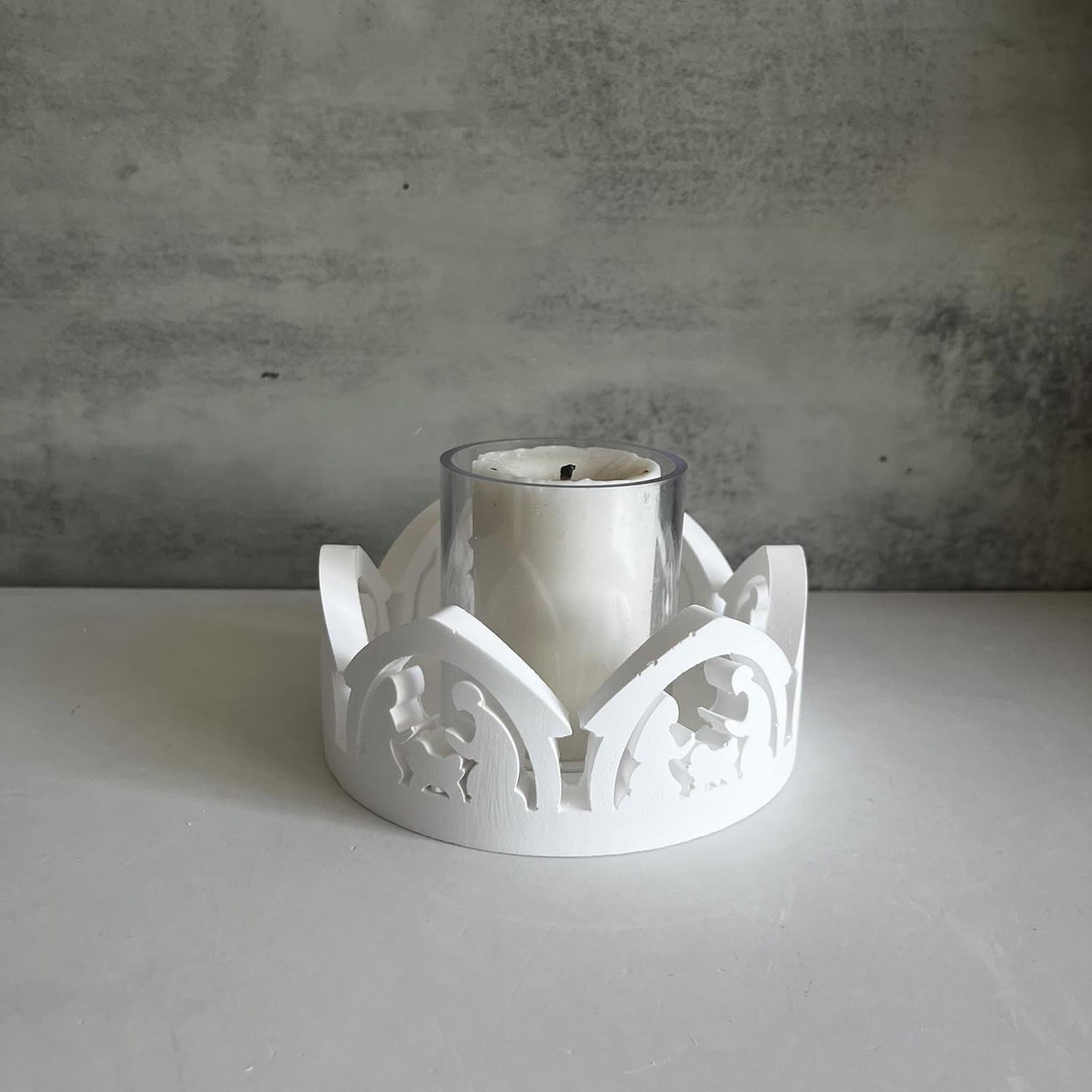 Moule religieux 3D en silicone résistant aux hautes températures pour bougies en plâtre résistant aux hautes températures
