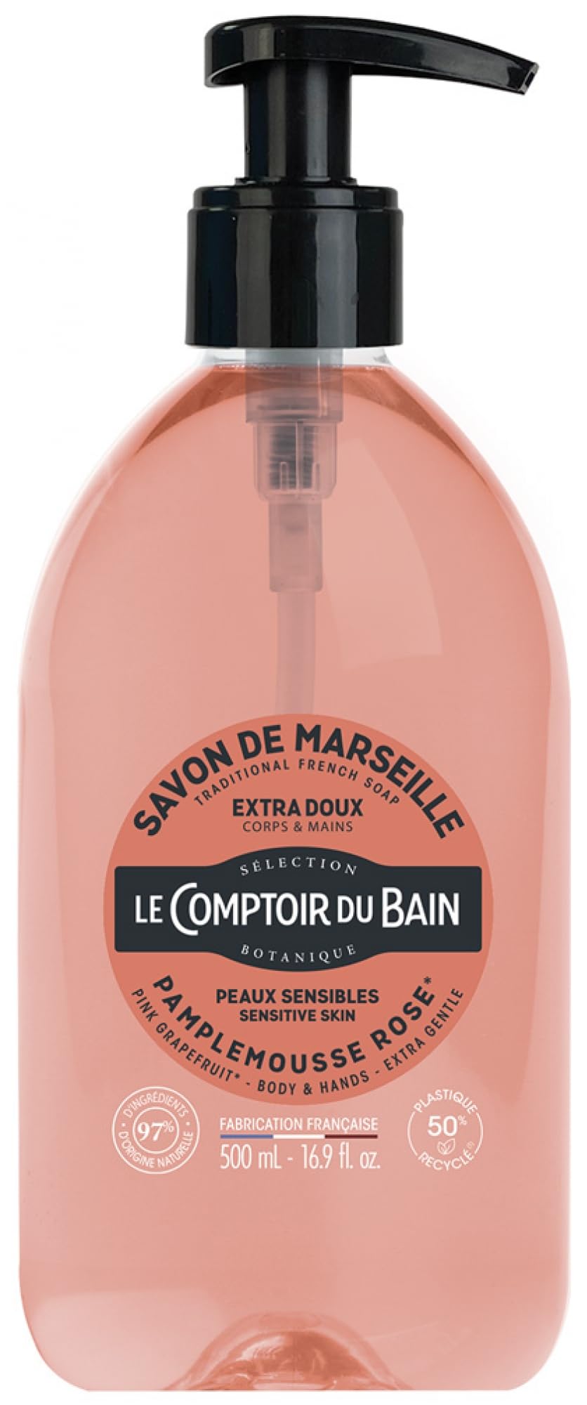Le Comptoir du Bain Marseille Soap Grapefruit Pink 500 ml