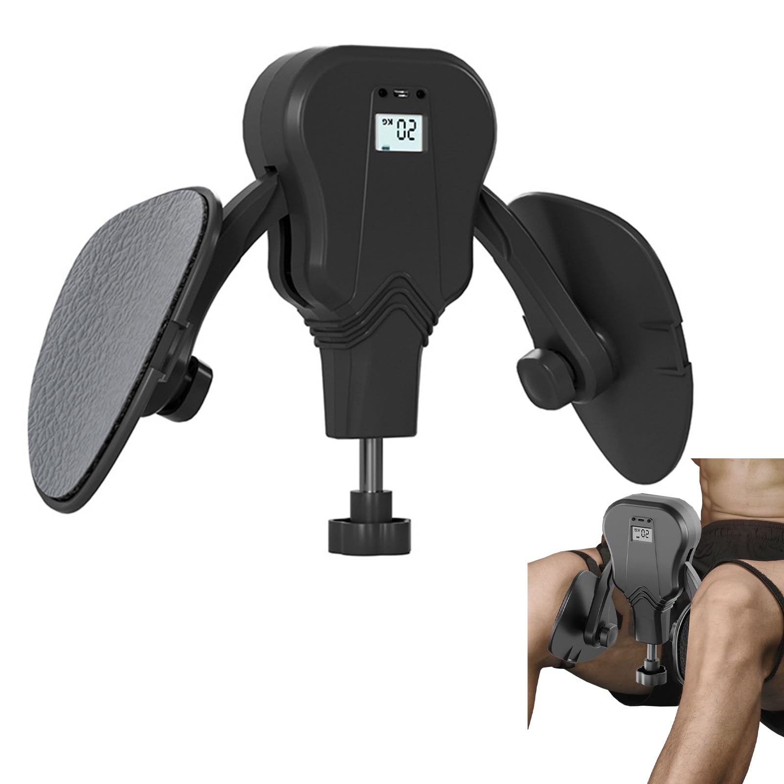 Upgraded Trainer per Cosce 20KG-60KG Resistenza Regolabile Kegel Allenatore per i Muscoli del Pavimento Pelvico Allenamento dei Muscoli del PC Maschile