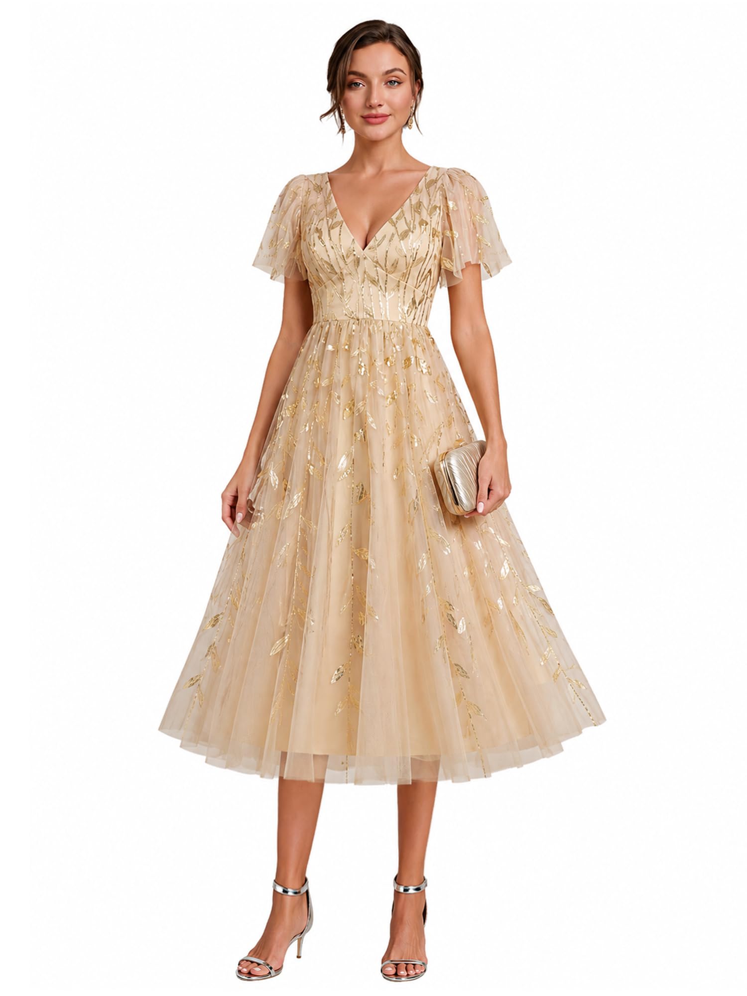 ever pretty gold dress Gold Formal Dresses