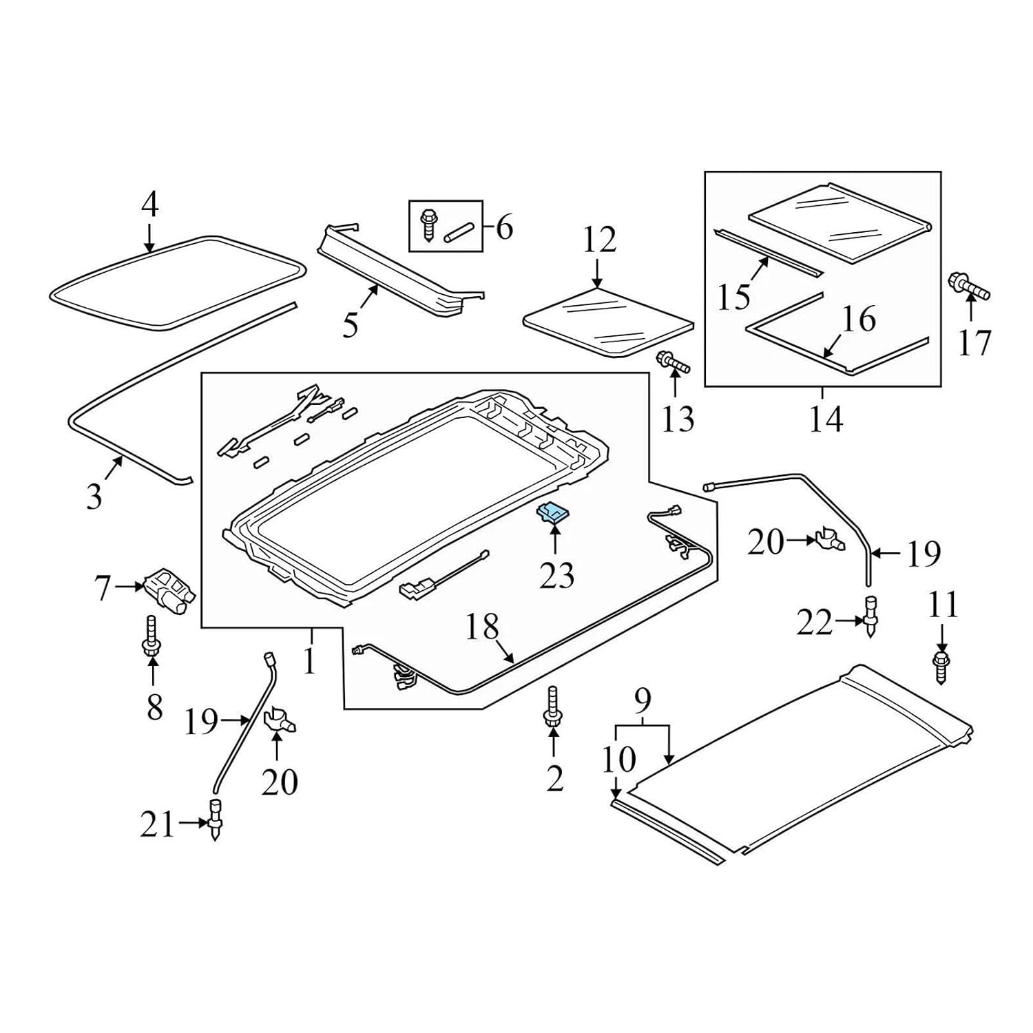 Panoramic Sunroof Control Module 4M0907594J Easy Install