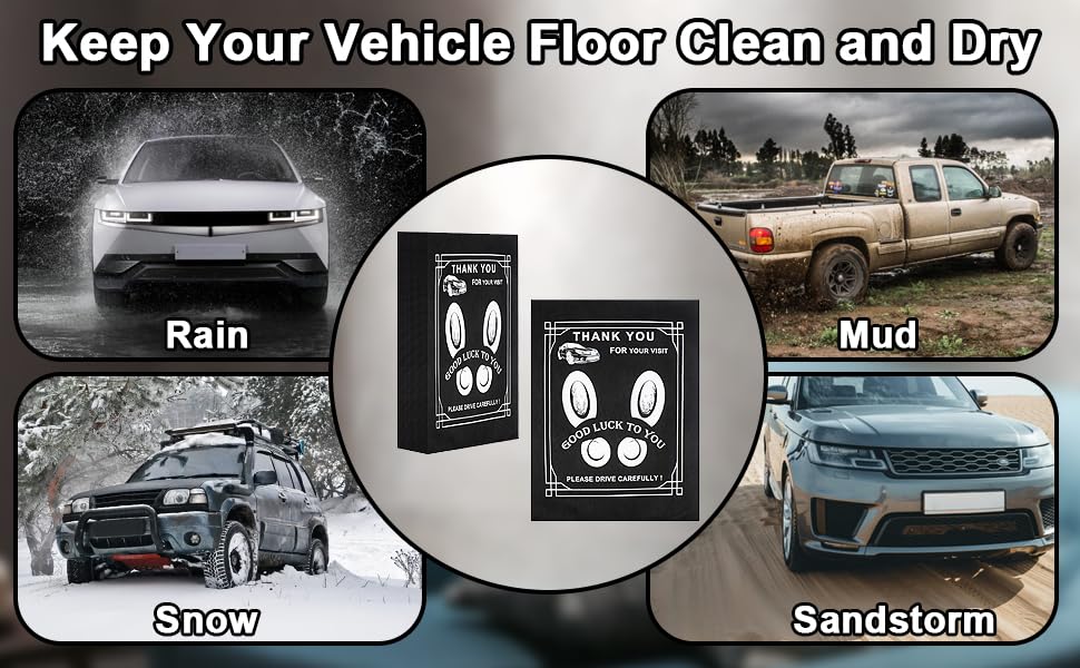 RUENXG 50-Pack Black Disposable Car Floor Mats 19 6x15 7 Inch Heavy-Duty Automotive Protectors for Car Wash Detailing — view 8