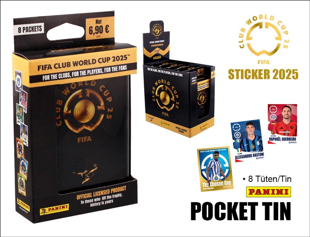 Panini FIFA Club World Cup 2025 - Pocket Tin with 5 Bags + 1