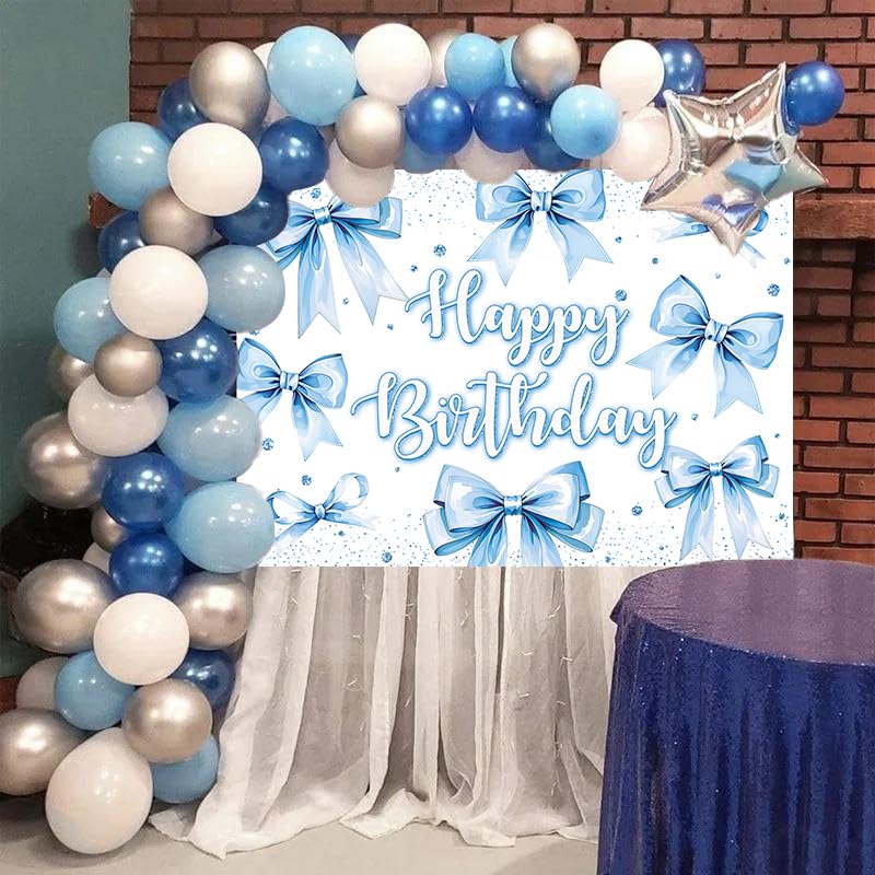 Glitter Bokeh Backdrop - Blue Shining Spots Photography Background 7x5ft For Weddings & Parties