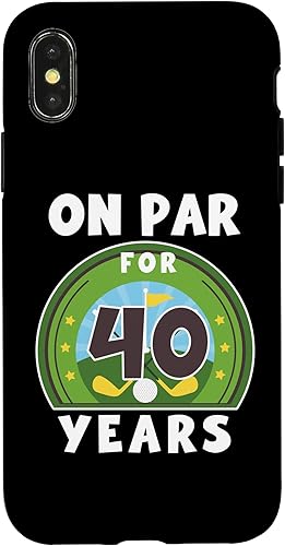 iPhone XXS Birthday Golf On Par 40th Birthday Turning 40 Year Old Bday Case