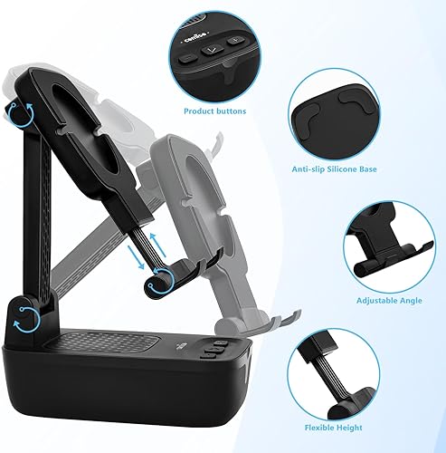 Miniatura 3 de comiso Soporte impermeable IPX7 para teléfono celular con altavoz Bluetooth inalámbrico, altavoz de teléfono de ducha de diseño antideslizante con