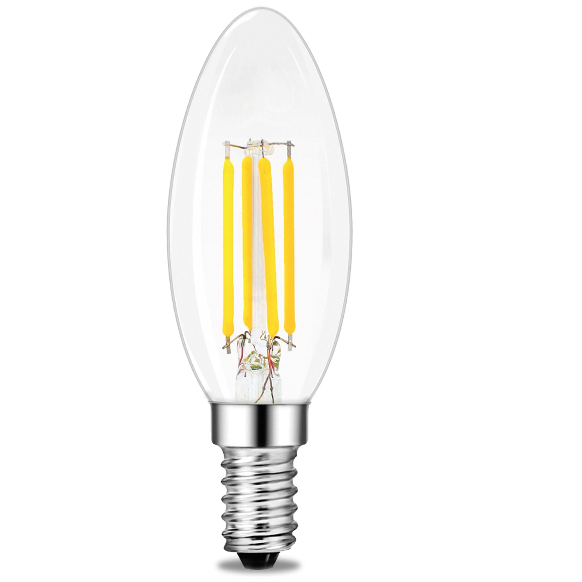 linovum LED Kerze E14 Filament 6er Set fourSTEP 4W warmweiß 2500K dimmbar