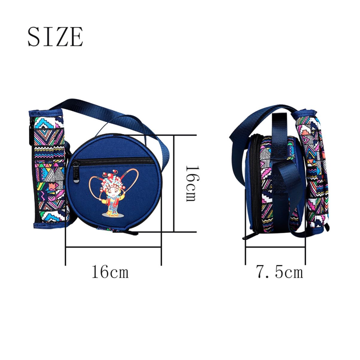 LIFKOME 1Pc Steel Tongue Drum Bag Thick Breathable Percussion Instrument Storage Compact Design with Pockets for Accessories for Music Lovers