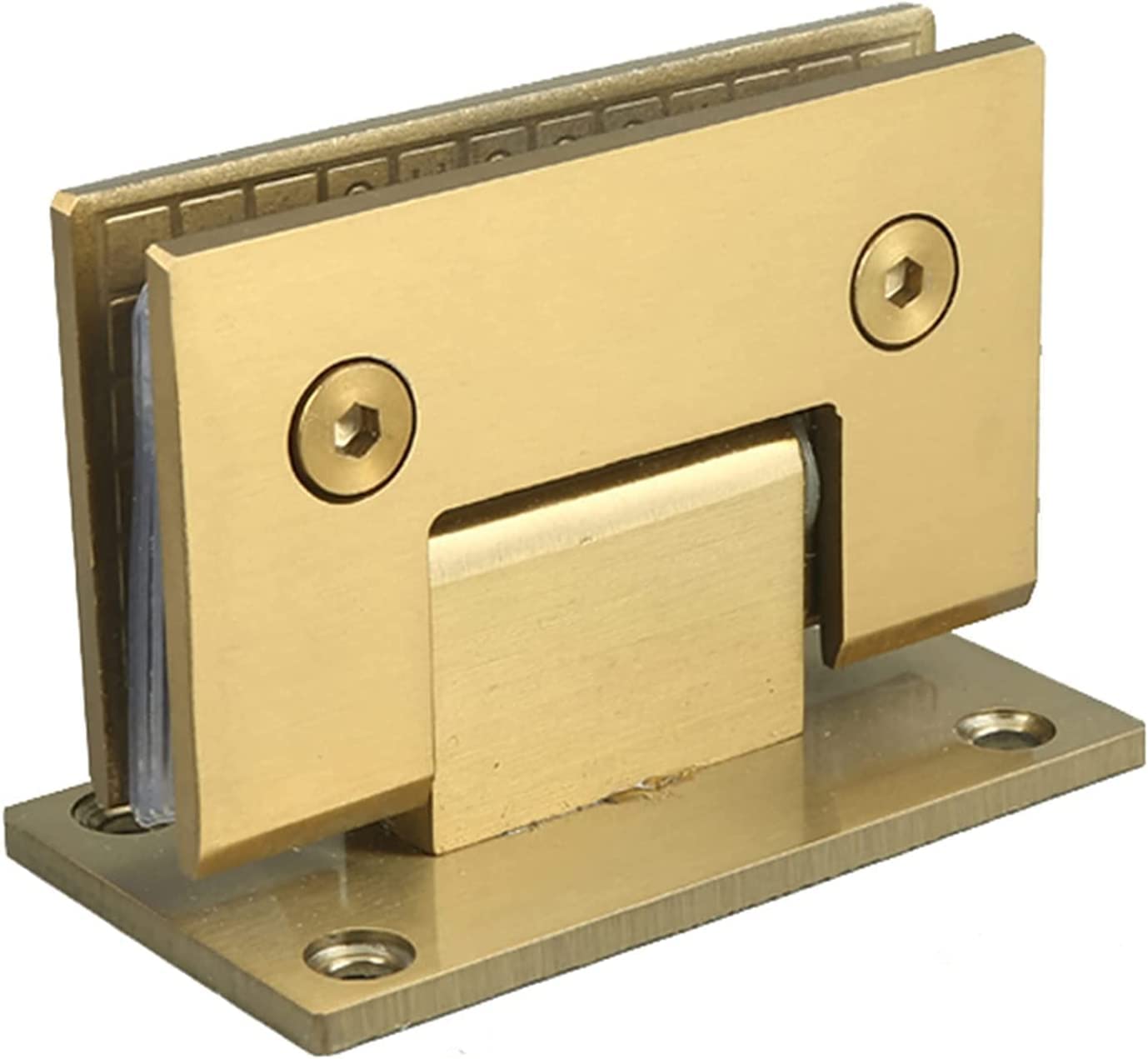 Charnière de porte de douche anti-affaissement en verre couleur or brossé 90°