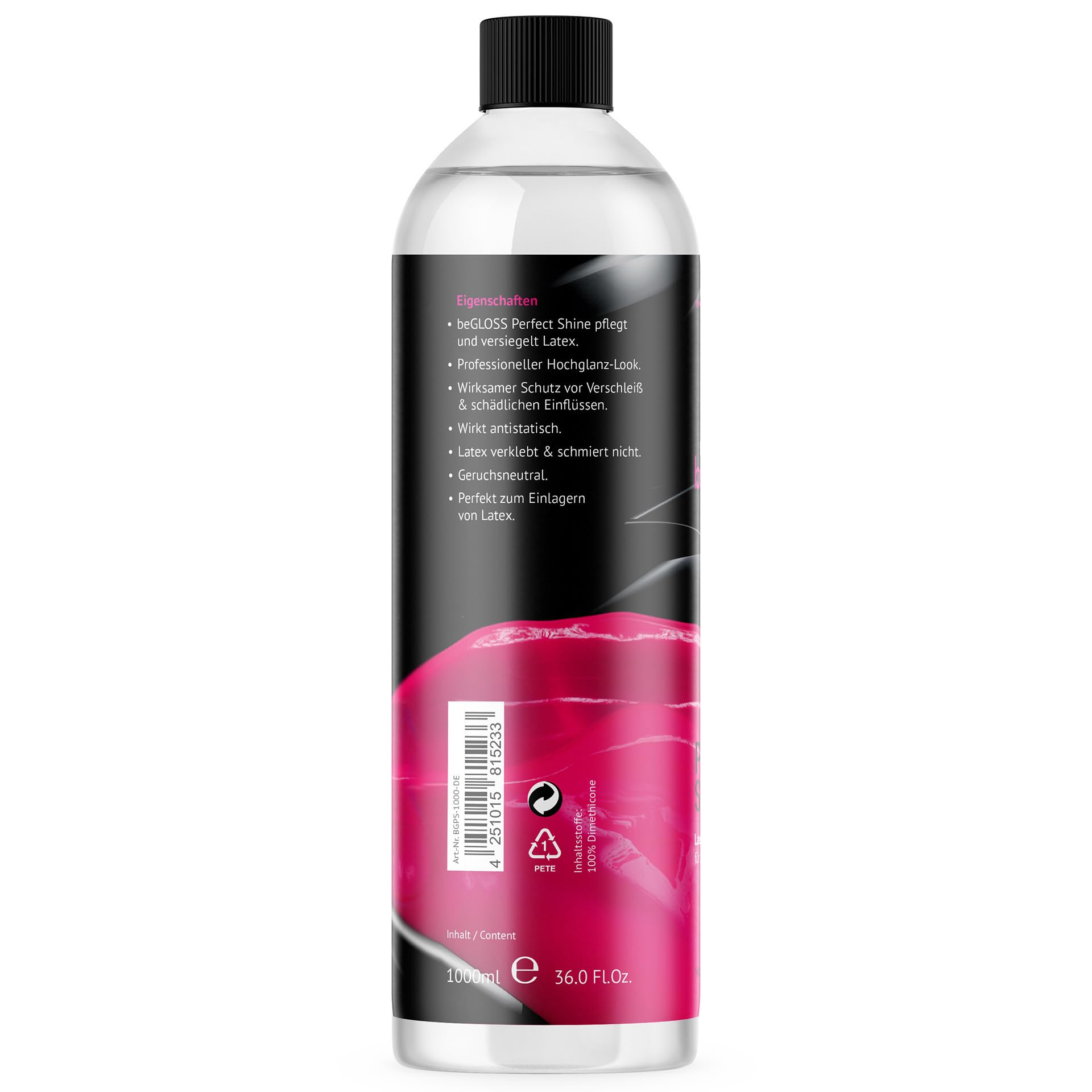 beGLOSS Perfect Shine 1000 - Silicon Latex ÖL Hochglanz Politur für Gummi- & Latex Kleidung