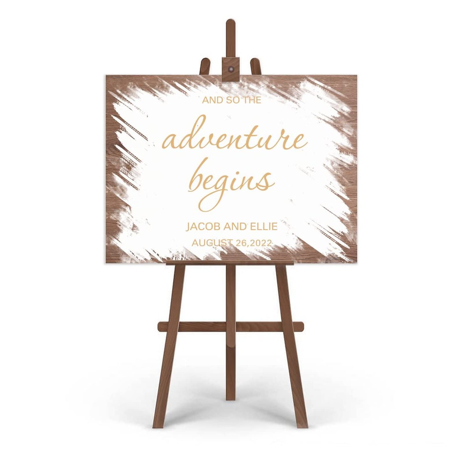 Personalisiertes Hochzeits-Willkommensschild personalisiertes Familiennamen Holz Hochzeitsschild rustikale Hochzeitsbanner Dekor Holzschild Hochzeit Empfang Poster für Zeremonie Verlobung