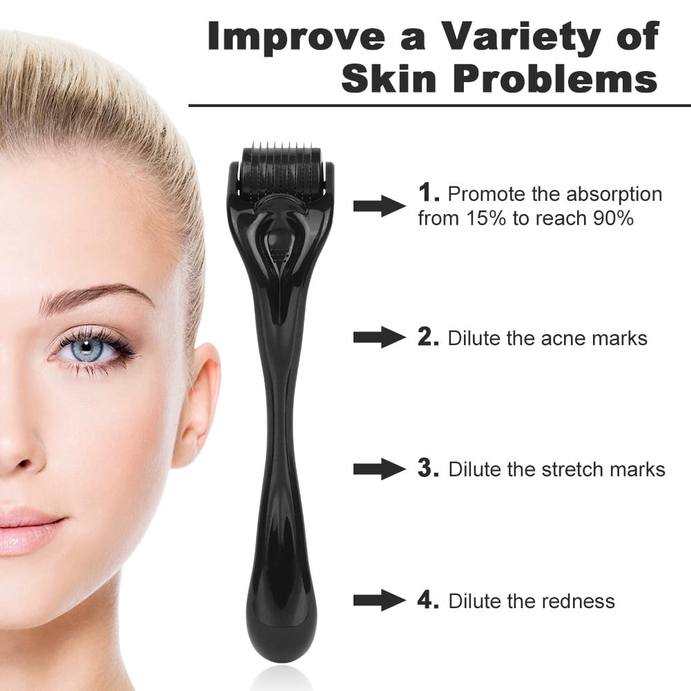 LOPHE Derma Roller, 1mm Microneedle Derma Roller for Men and Women Professional Microneedling Derma Needling - Image 4