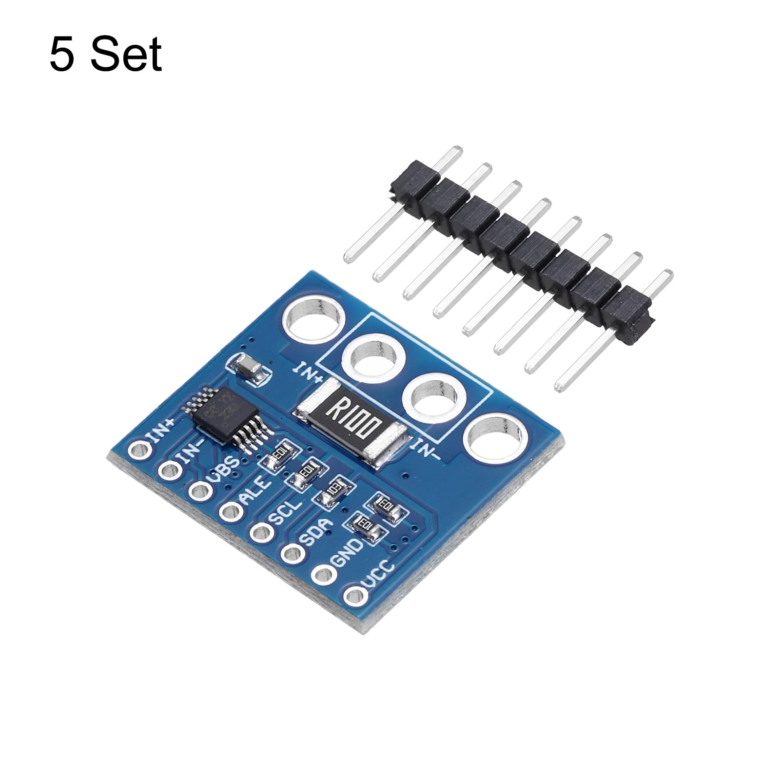 QUARKZMAN 5 Sets INA226 I2C Bidirektionaler Stromsensor DC Strom Spannung Stromversorgung Monitor Breakout Board IIC Modul Stromüberwachung Sensor Modul Mit Alarmfunktion