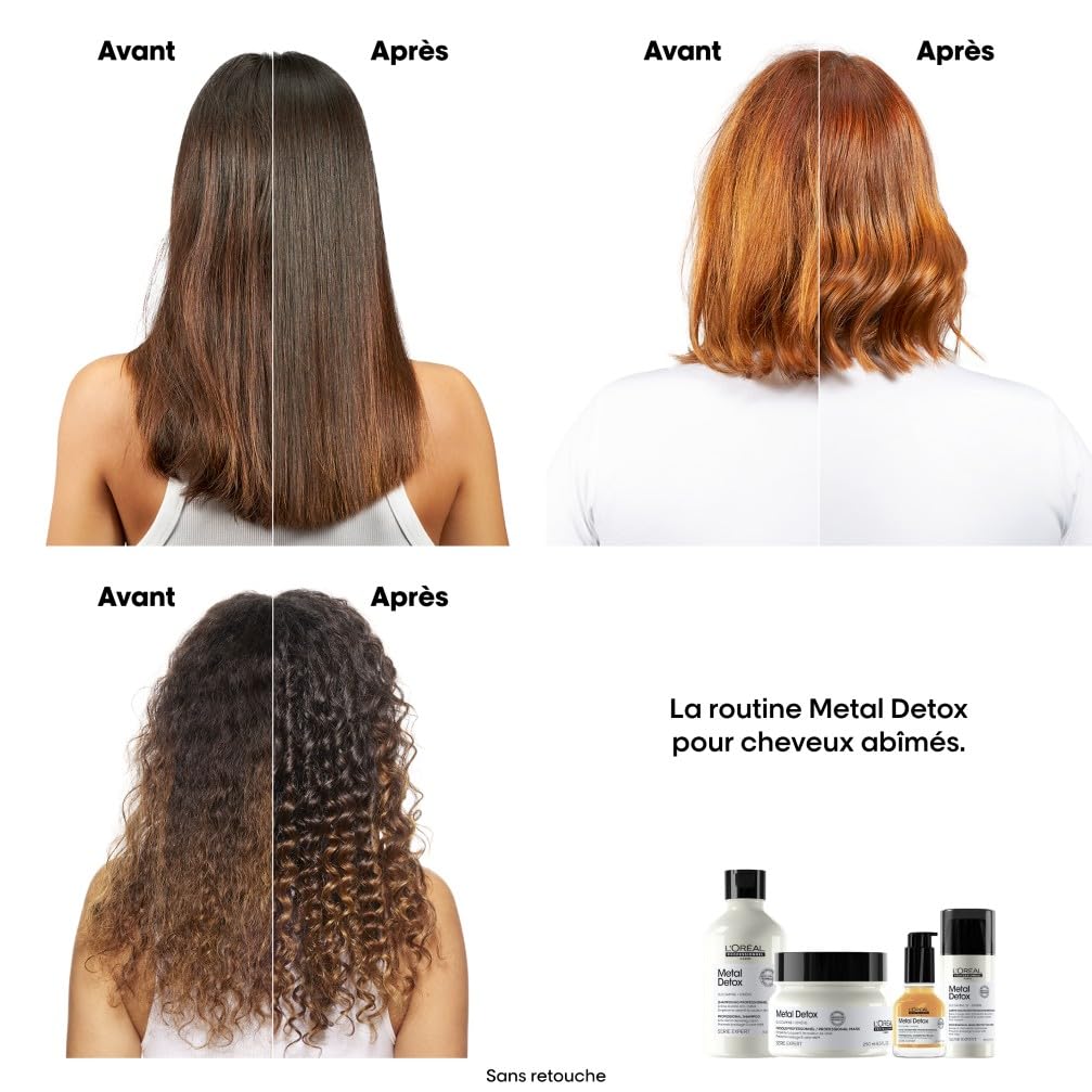 L'OREAL PROFESSIONNEL - Crème Haute Protection - Cheveux Abîmés & Cassants, Colorés ou Naturels - Sans-Rinçage - Protège des UV et de la Chaleur - Technologie Brevetée - Metal Detox - 100ml