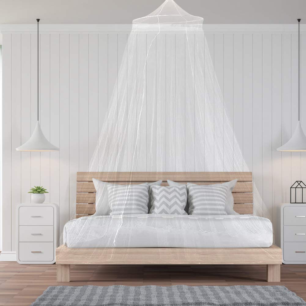 WNUV Kid Bed Canopy, Breathable Bed Net(White)