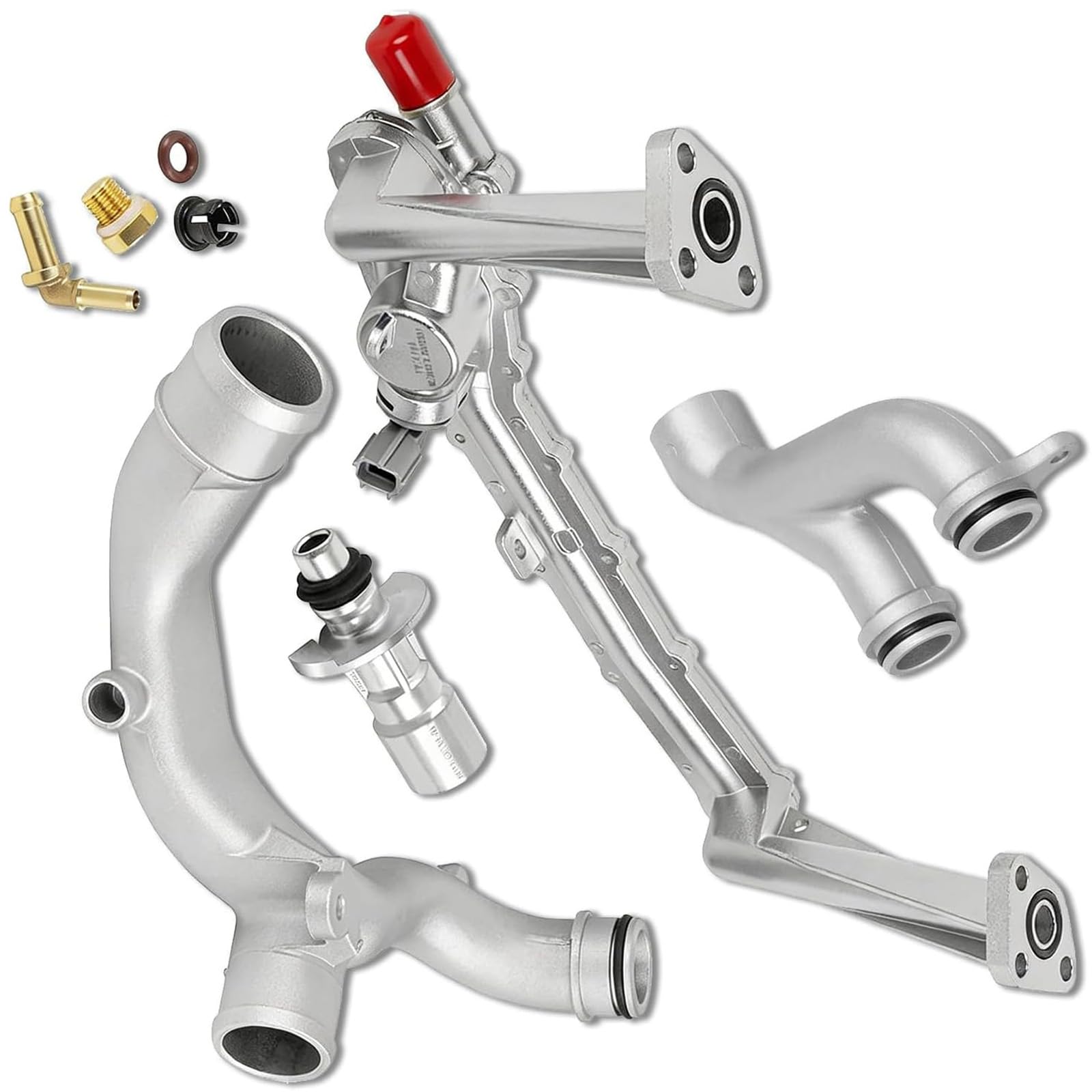Upgraded Alloy Coolant Outlet Pipe Set C2Z18624 C2Z31644 LR092992 LR075991 LR090630 AJ813917 C2Z28536 AJ811340 AJ813865 Cooling Systems Hose
