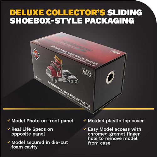 Miniatura 5 de Diecast Masters Tractor tándem de cabina de día internacional HX520 SFFA escala 1:50 | Serie de transporte | Modelo rojo 71002