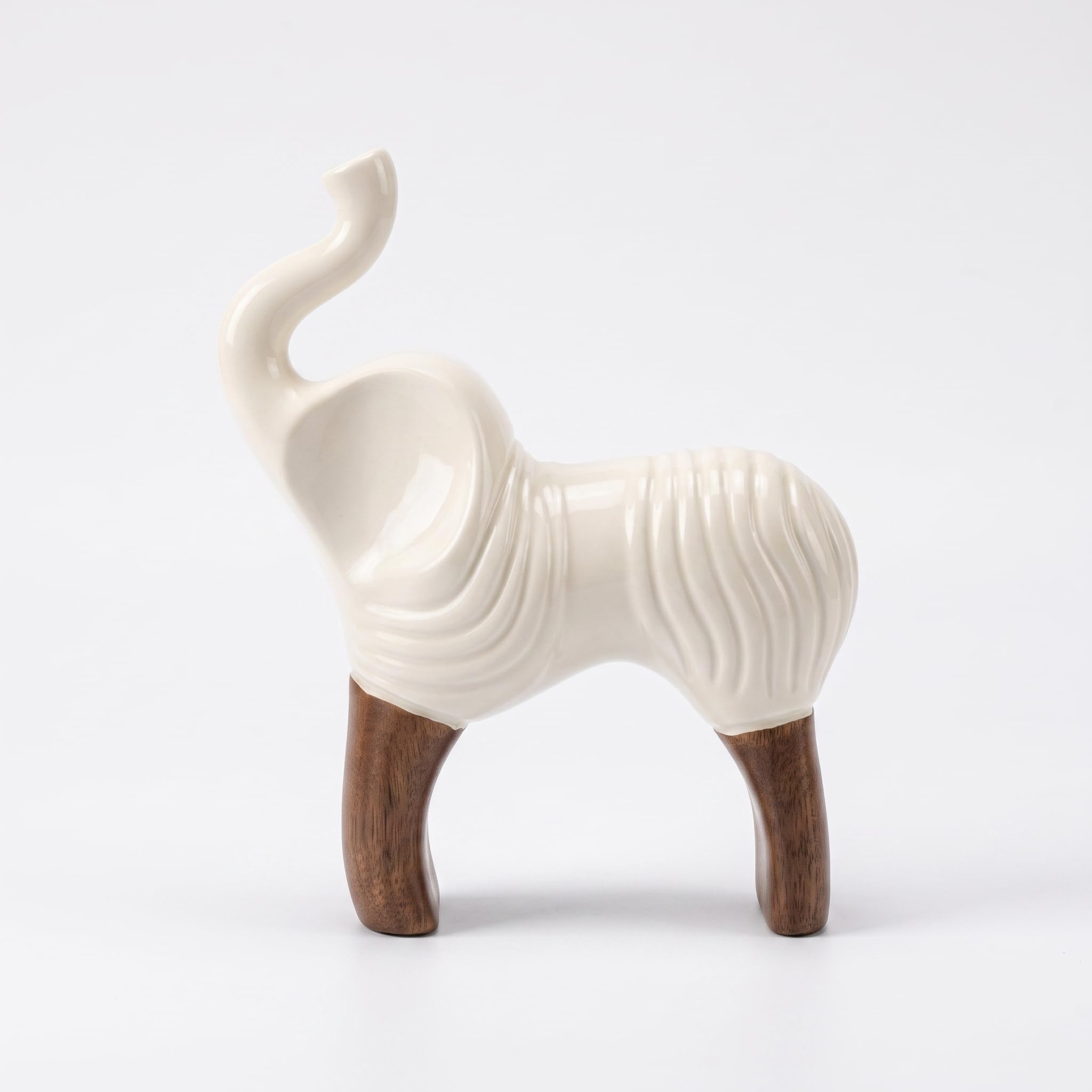 XINXUAN Estatua de elefante blanco para decoración del hogar, escultura