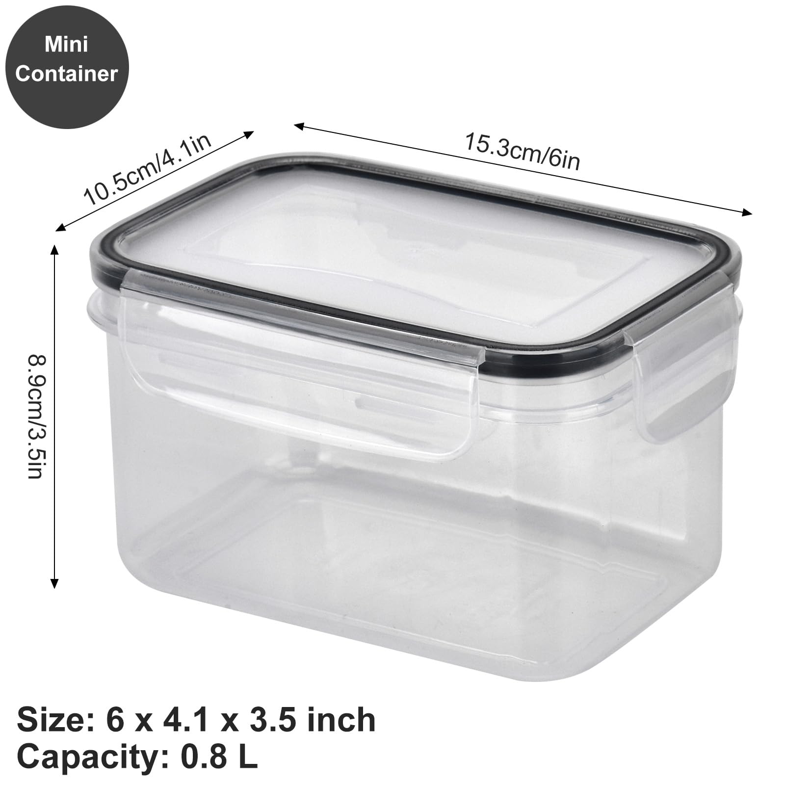 Lot de 12 Récipient Hermétique Alimentaire en PP sans BPA avec Couvercle Verrouillé Étanche, Boîte Rangement Cuisine Empilable Boîte de Conservation des Céréales avec 32 Étiquettes&Pen