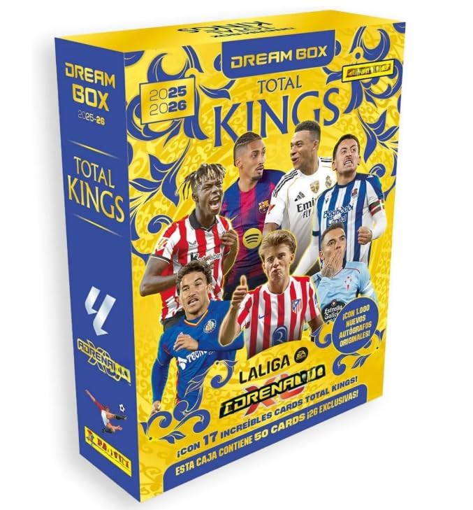 Panini Adrenalyn XL Dream Box Total Kings 2025-2026, Caja con 50 Cromos