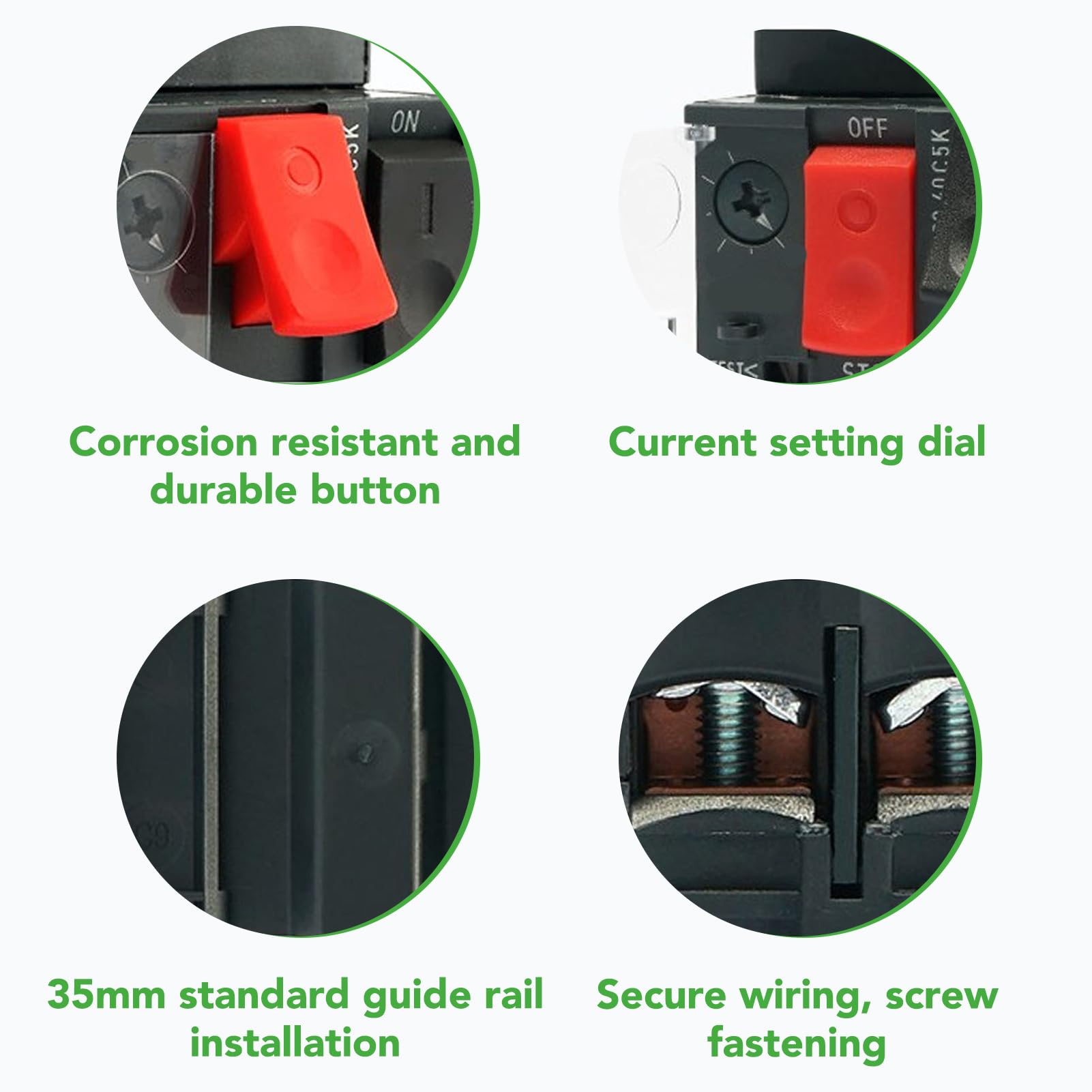 Disyuntor Magnético Térmico del Motor para Protección del Motor AC690V, Funcionamiento Estable y Seguro para Uso Industrial (GV2-ME14 6-10A)