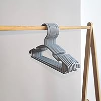 Vista 6 de GoodtoU Perchas para niños pequeños, paquete de 100 perchas de plástico gris para niños