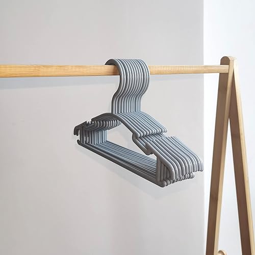 Miniatura 6 de GoodtoU Perchas de bebé de plástico gris para armario de niños, perchas de ropa, paquete de 60 perchas para ropa de niños