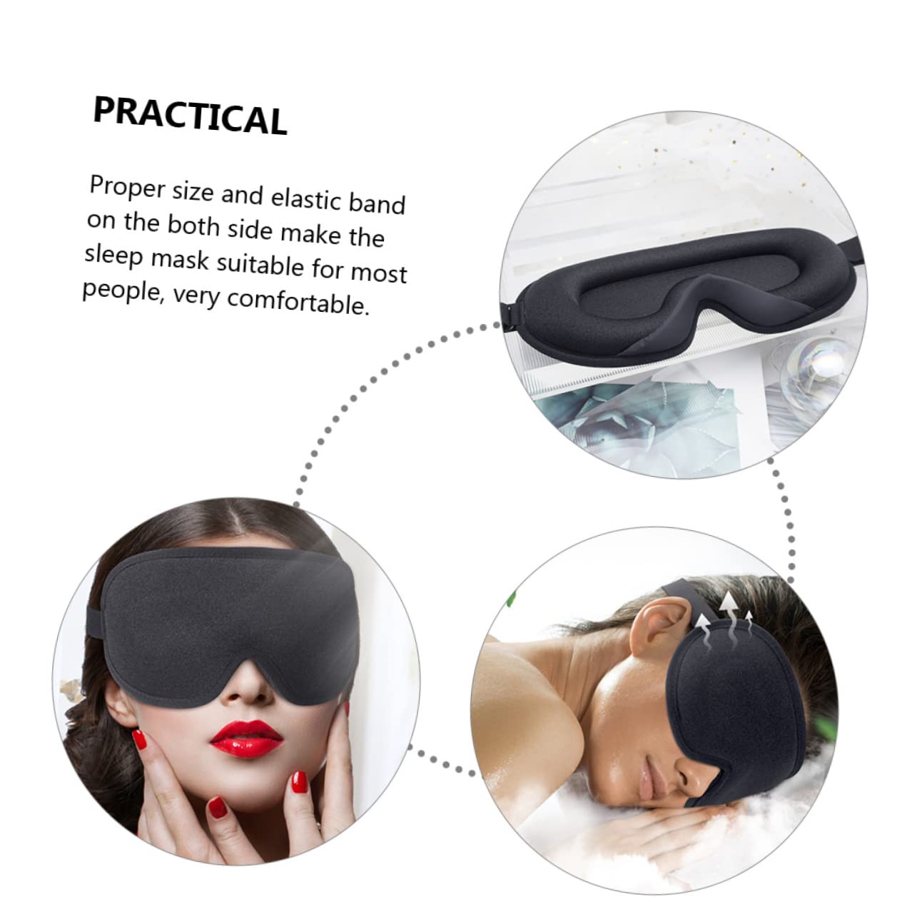 Didiseaon Lot De 5 Masques De Sommeil Respirants Et Élastiques Pour Femmes Et Hommes Avec Fonction Sommeil Nocturne Et Oculaire Portable
