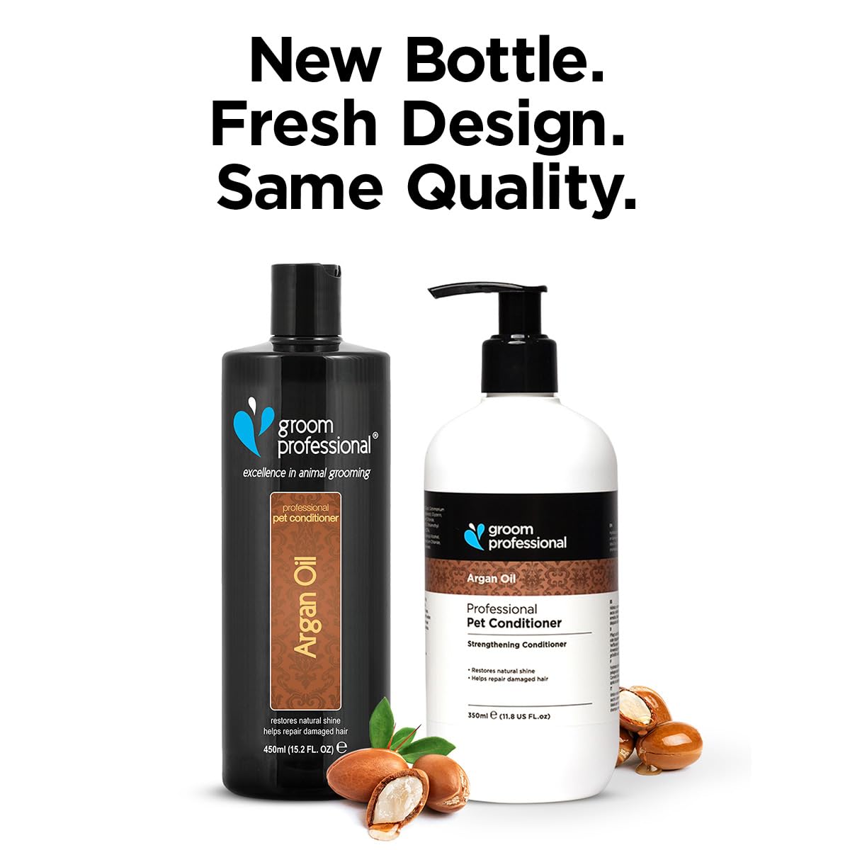 GROOM PROFESSIONAL Arganöl Hundespülung (350 ml) – Intensivpflege mit Marokkanischem Arganöl, Repariert und Pflegt Trockenes oder Beschädigtes Fell, Verleiht Glanz und Geschmeidigkeit, UK