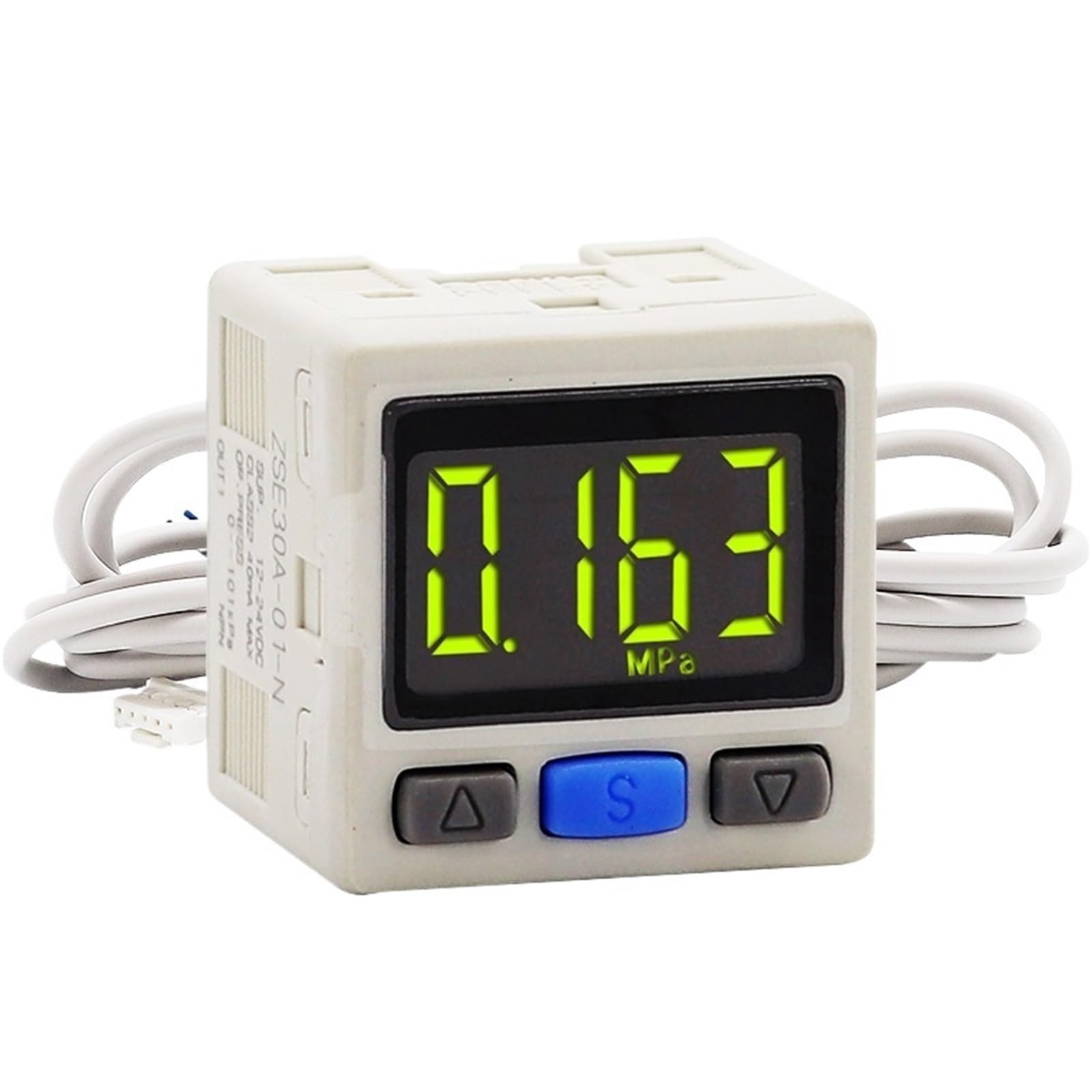 Manómetro electrónico digital de presión negativa de vacío con interruptor de pantalla digital de 3 piezas ZSE30AF/ISE30A-01-NPL(ZS-27-C)