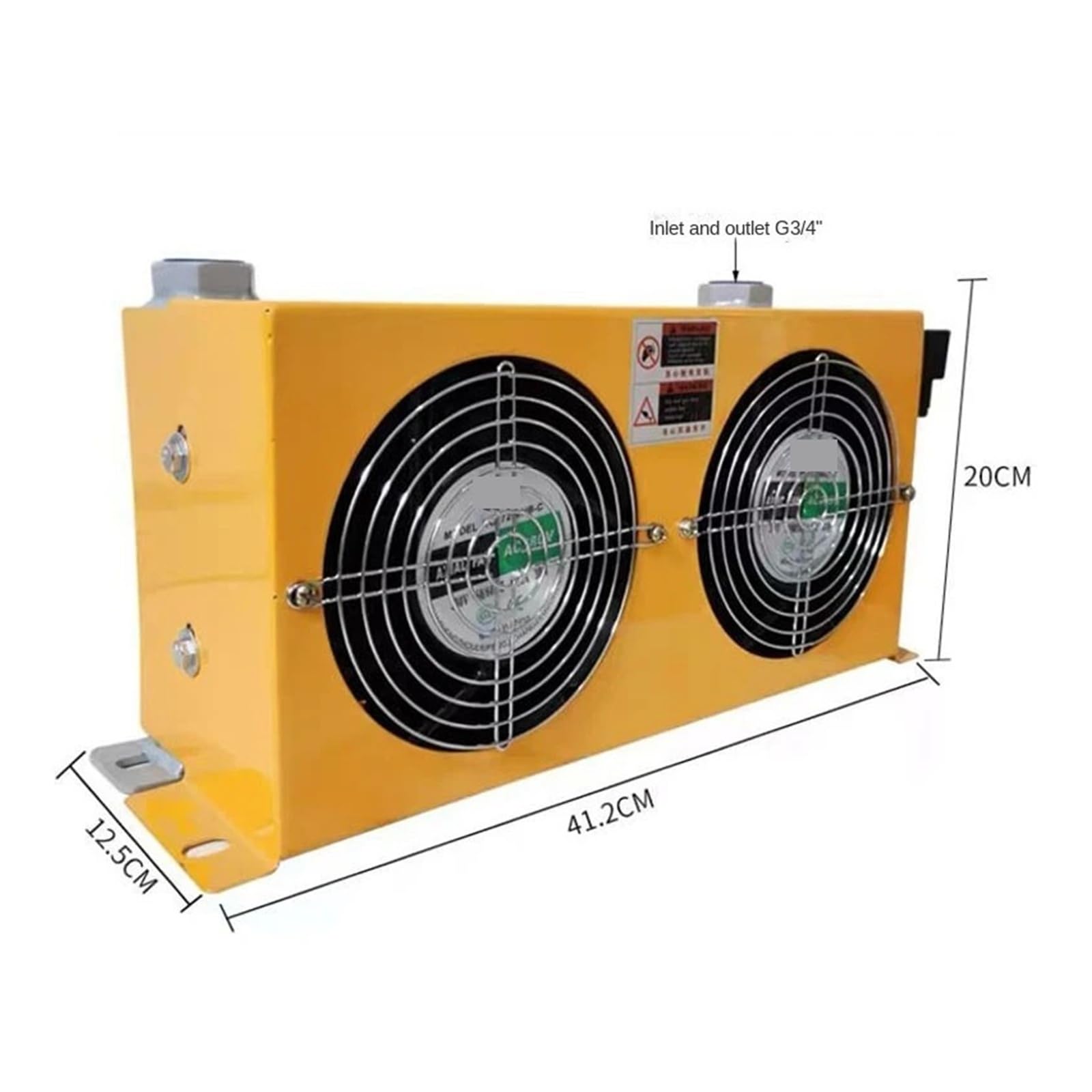 AH0608TL 60L/MIN 48W Raffreddatore d'aria idraulico Radiatore olio raffreddato ad aria Ventola idraulica in alluminio con aletta 2Mpa Operazione stabile