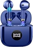 Ecouteurs sans fil, Bluetooth 5.4 écouteurs HiFi Stéréo, 2026 Téléphones sans fil avec 4 ENC Le bruit annule les micros, 40H Jeux dans l'oreille Buds avec LED Affichage, IP7 Ecouteurs Bluetooth Sports étanches