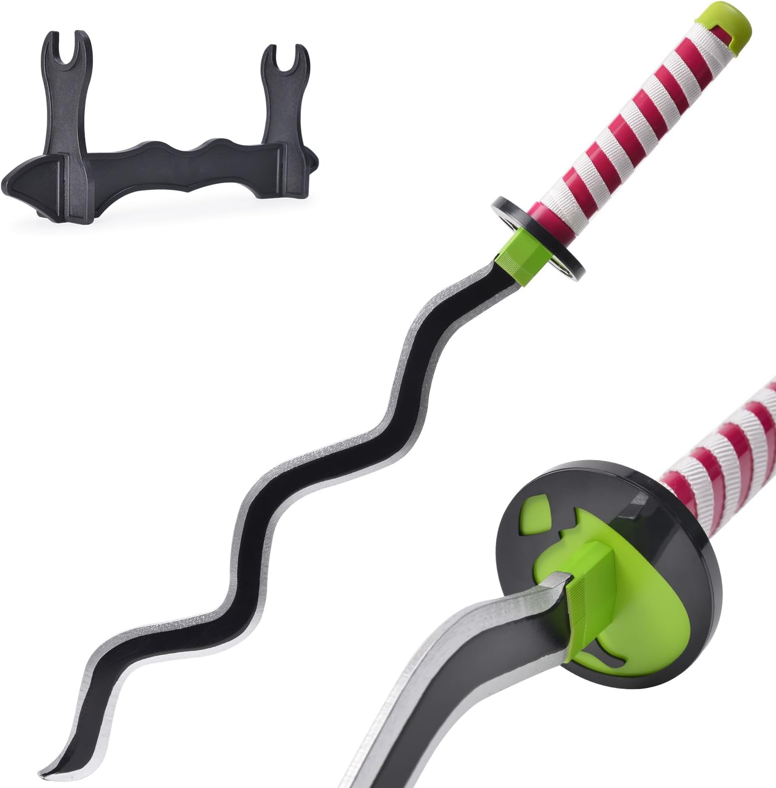 Anime Obanai Sword - 41 inch, Fake Obanai Katana with Stand,