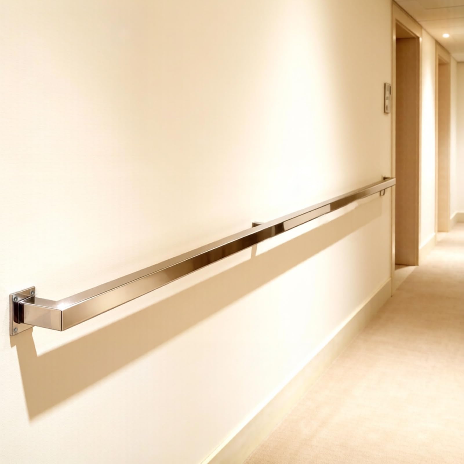 Liyadolaam Women's One Color Minimalist Staircase Banister Railings, Wall-Mounted Anti-Slip Stair Handrail Safety And Sturdy Banisters Rail For Extremely Narrow Stairwells Easy To Install(18Ft/540Cm)