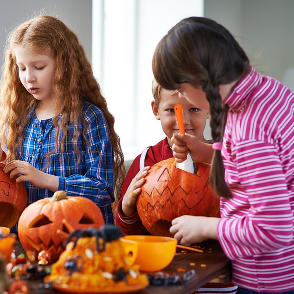Kit de Calabaza Tallado de Halloween, 12 Piezas Juego de Tallado de Calabaza, Kit de Tallar de Calabazas con Plantillas y Estuche de Transporte, Pumpkin Carving Kit para Adultos y Niños