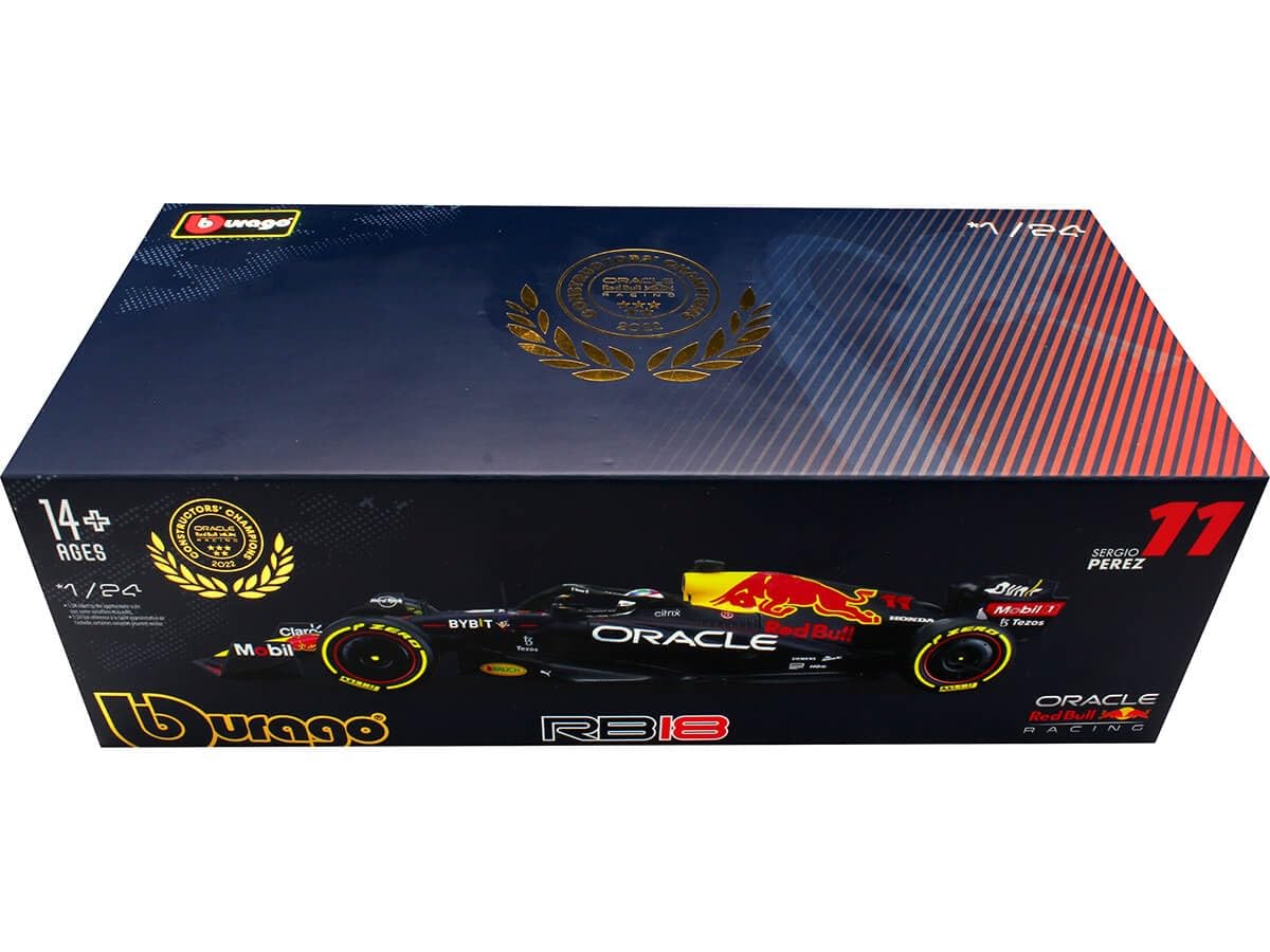 Kompatybilny z Red Bull Racing F1 RB18 Team Oracle Nº11 Sergio Perez 1:24 Bburago 18-28026P
