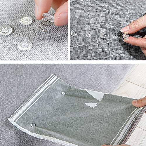 Image of Lunarm 40pcs Upholstery Tacks Clear Heads Twist Pins 0.59 inches | 2 Styles Upholstery Tacks for Furniture, Bedskirt, Slipcovers, Seat Covers, Leather, Cloth and Other Fabric with Box