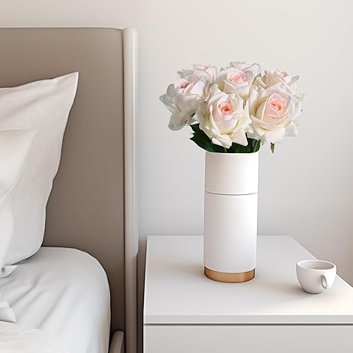 Miniatura 13 de Eyamumo Flores falsas, rosas artificiales de seda sintética al tacto real para decoración de bricolaje, fiesta de boda, decoración de oficina