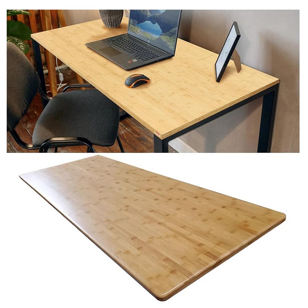 Lavagna da scrivania in bambù massiccio, design universale con angoli arrotondati, per stare in piedi e casa e ufficio e soluzione ecologica