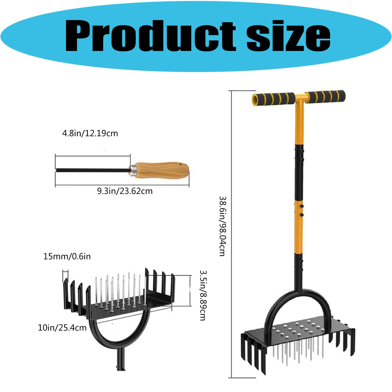 Attrezzo manuale manuale con manico ergonomico, ideale per giardinaggio domestico, agricoltore