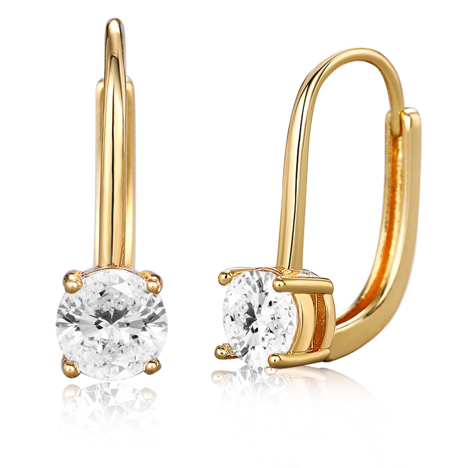 peora Gold Plated Cubic Zirconia Studded Fancy Hoop Earrings Contemporary Fashion Jewellery for Women & Girls-picture-36