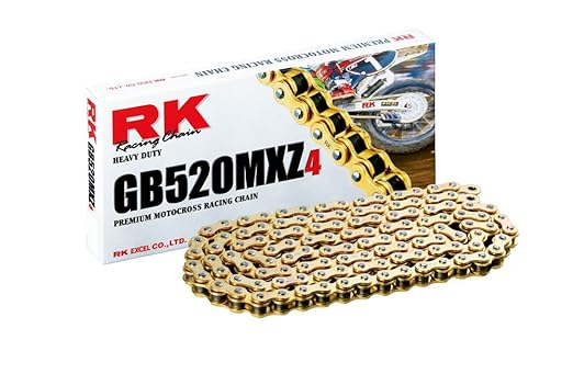 RK Racing Chain GB520MXZ4-116 116-Links Gold MX Chain with Connecting Link