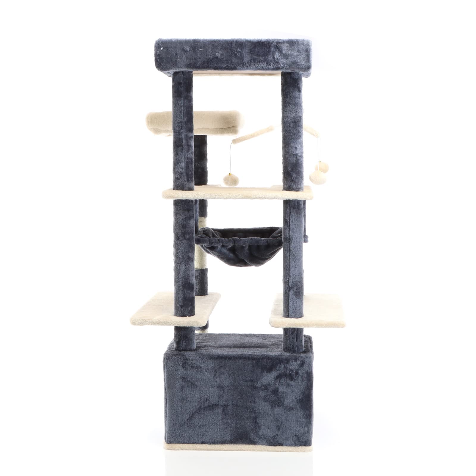 Arbol Rascador Trepador Para Gato Varios Niveles 170 Cm Gris | Envío Gratis