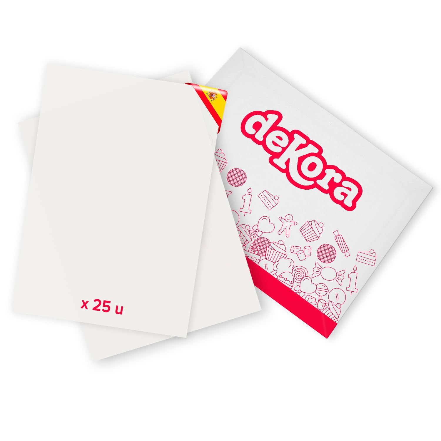 Derzio 25 Fogli Di Glassa Commestibile A4 - Carta Zucchero Per Torte, Stampabile, Senza Glutine, Per Decorazioni Dolci, Compleanni E Matrimoni - 2