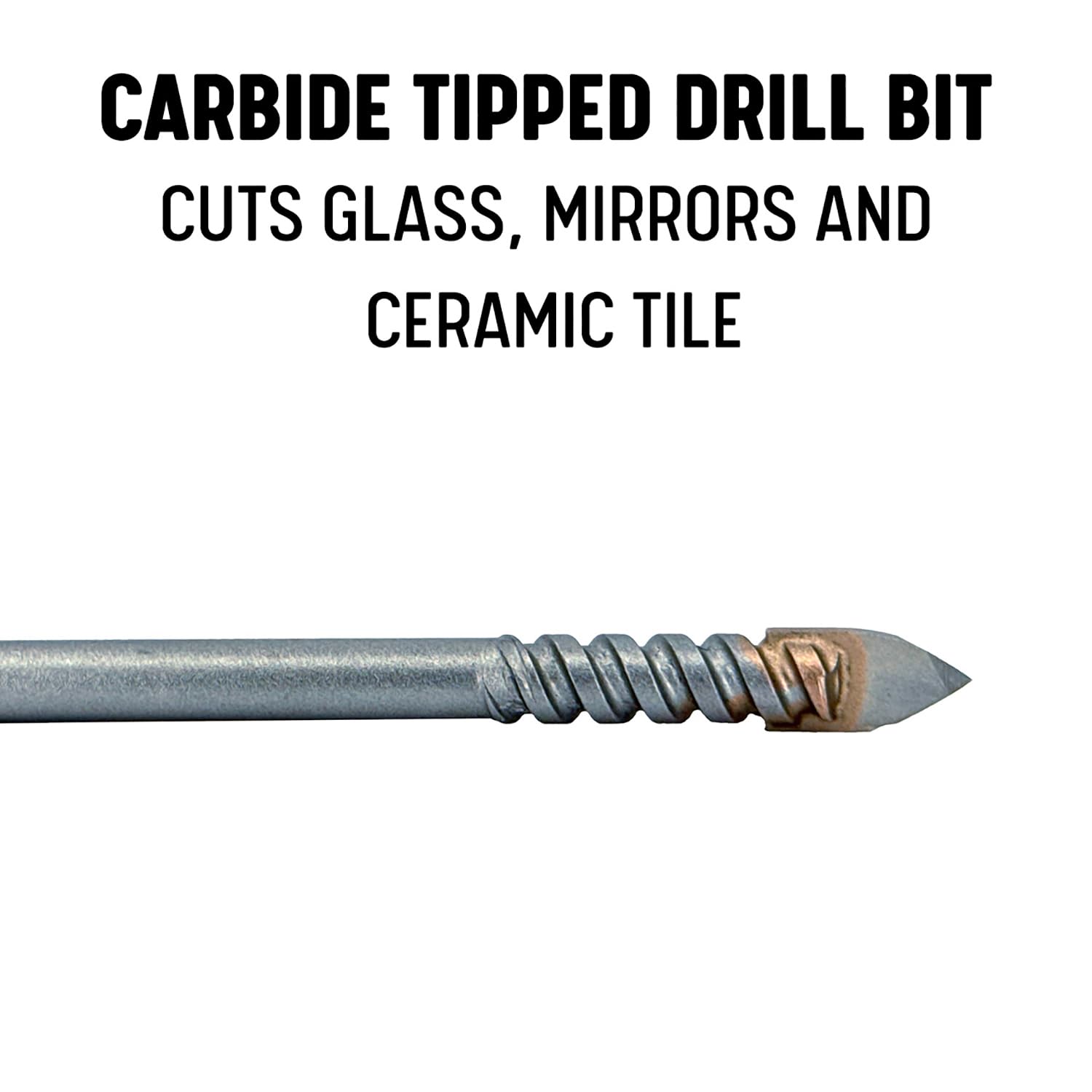 Drill America DWDGD-SET - Juego de brocas de cristal con punta de carburo y azulejos, 5 piezas, tamaños de 1/8" a 3/8"