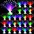 Retisee 24 Pcs Fiber Optic Lamp Multicolored Centerpiece Optic Lights Battery Powered with Cone Base Illuminated Crystals for Room Wedding Holiday Independence Day Tables Disco Party
