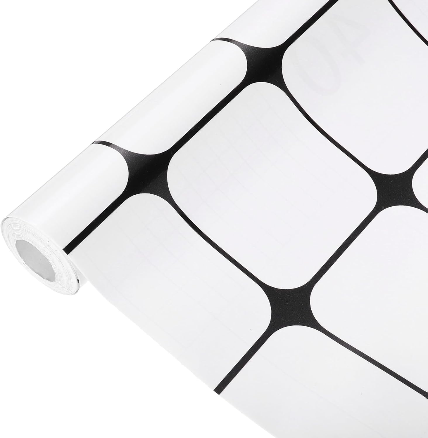 uxcell White Checkered Wallpaper 31.5" x 394" Glossy Self-Adhesive Plaid Wallpaper Waterproof Peel and Stick Countertop for Home Kitchen Countertop Cabinet Bathroom 31.5" x 394" White