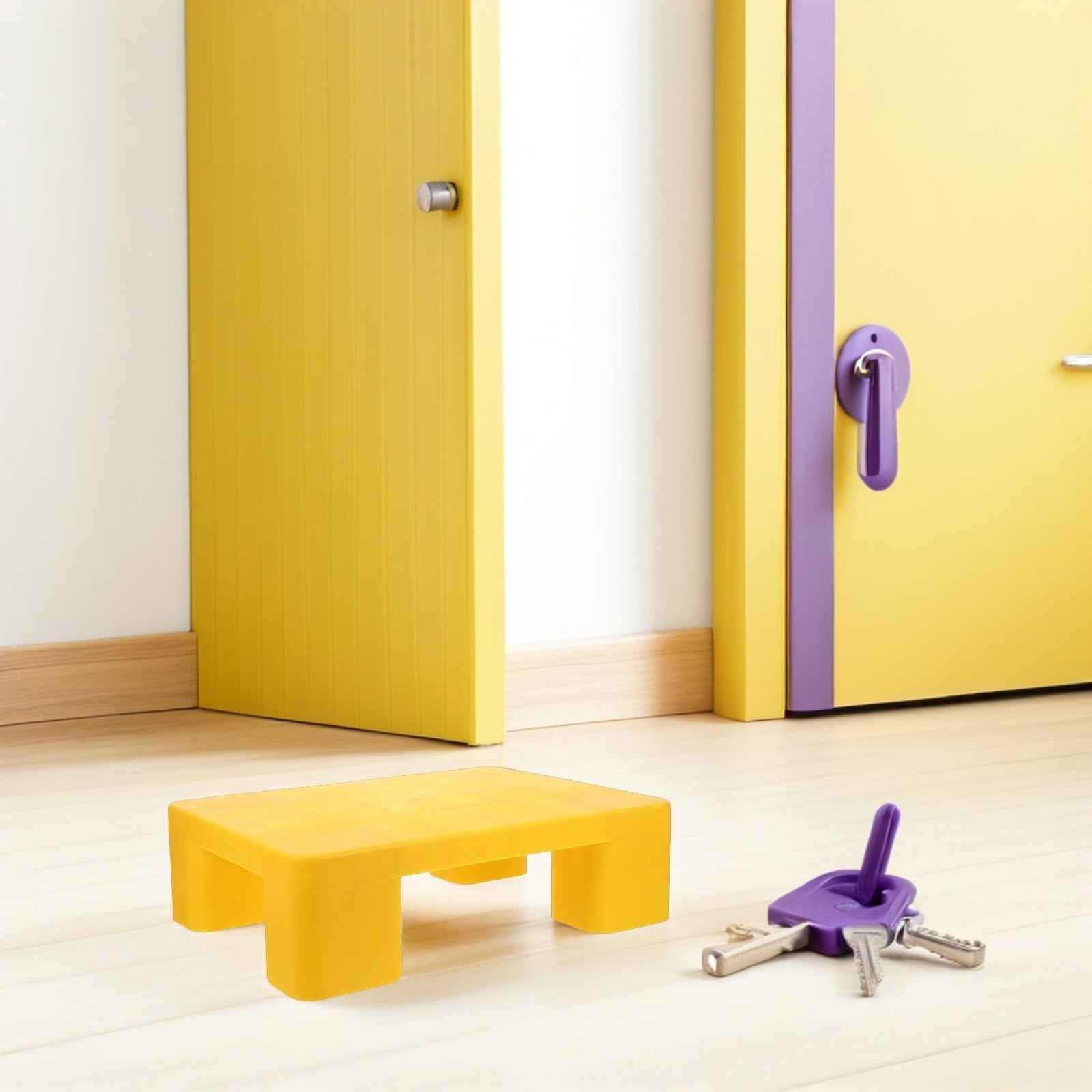 POPETPOP Pallet in Plastica Rettangolare Giallo Protezione Dall'umidità e Facile da Maneggiare per Stoccaggio Interno di Merci e Fusti di Petrolio