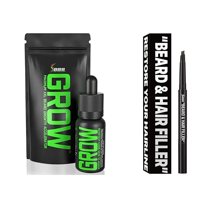 Buy GROW Maximum XXL Hair Growth, Mustache, and Beard Kit with